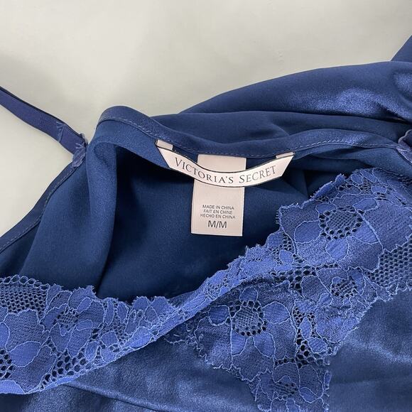 Victoria's Secret Satin Cami Set Navy Blue size M/L - Picture 7 of 10